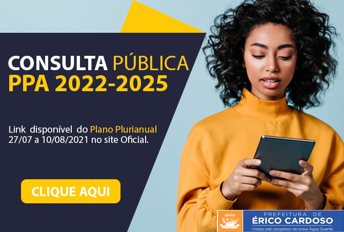Consulta Pública para elaboração do Plano Plurianual 2022/2025